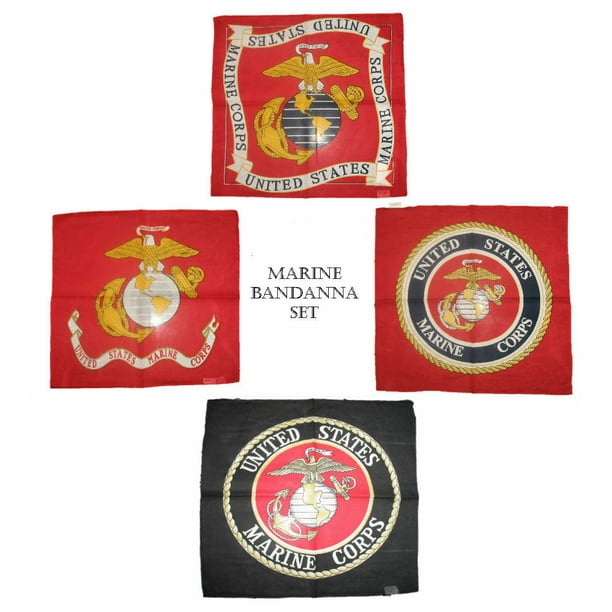 22"x22" Red USMC Marine Marines EGA Bandana Bandanna Cotton Premium Fabric